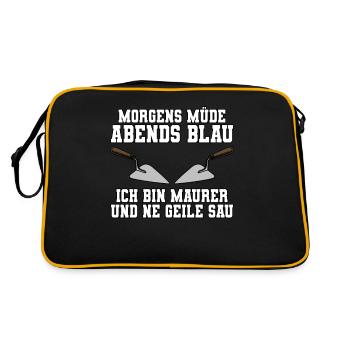 Maurer - Retro Tasche - Schwarz/Gold - Hinten