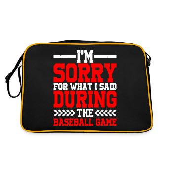 Im Sorry For What I Said During The Baseball Game2 - Retro Tasche - Schwarz/Gold - Hinten