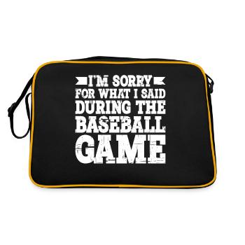 Im Sorry For What I Said During The Baseball Game3 - Retro Tasche - Schwarz/Gold - Hinten