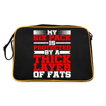 Mon pack de six est protégé par une épaisse couche de graisses - Sac Retro - noir/or - Dos
