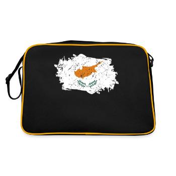 Cyprus Flag Grunge Cyprus Flag - Retro Bag - black/gold - Back