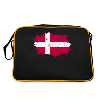 Drapeau du Danemark Grunge Drapeau du Danemark - Sac Retro - noir/or - Dos
