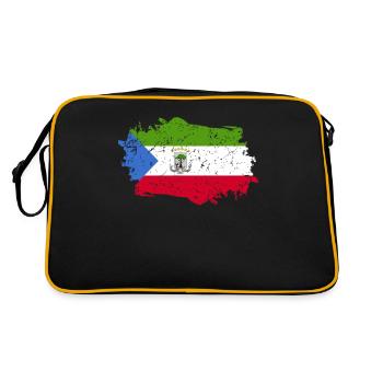 Drapeau de la Guinée équatoriale - Sac Retro - noir/or - Dos