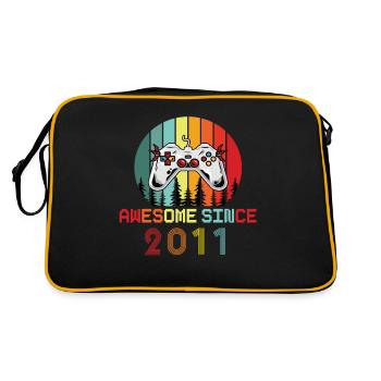 Awesome Since 2011 Birthday 2011 Vintage 2011 - Retro Bag - black/gold - Back