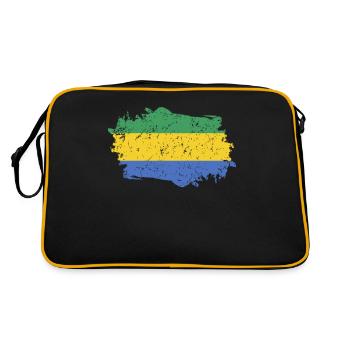 Gabon Flag Grunge Gabon Flag - Retro Bag - black/gold - Back