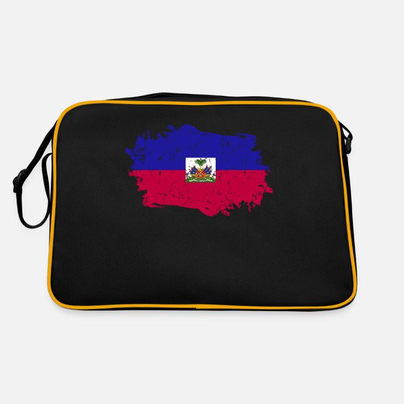 Drapeau d’Haïti Grunge Drapeau d’Haïti Sac Retro