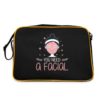 Ethetician You Need A Facial Waxing Cosmetologist - Retro Tasche - Schwarz/Gold - Hinten
