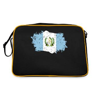 Guatemala Flag Grunge Guatemala Flag - Retro Bag - black/gold - Back