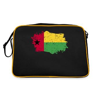 Guinée Bissau Drapeau Grunge Guinée Bissau Drapeau - Sac Retro - noir/or - Dos