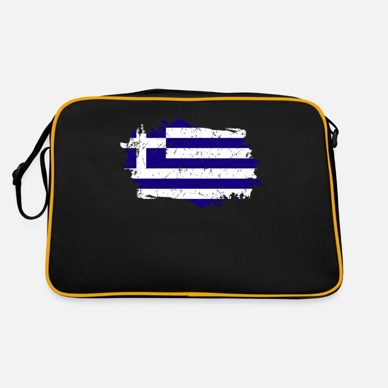 Grèce Drapeau Grunge Grèce Drapeau Sac Retro