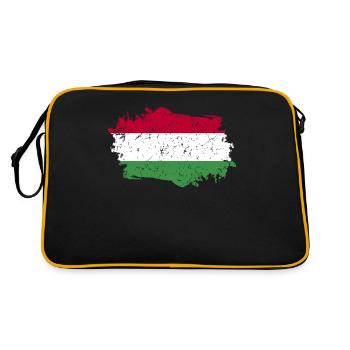 Hongrie Drapeau Grunge Hongrie Drapeau - Sac Retro - noir/or - Dos