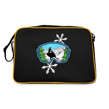 Motor Slede Snowmobiling Goggles Snowmobiler - Retro Bag - black/gold - Back