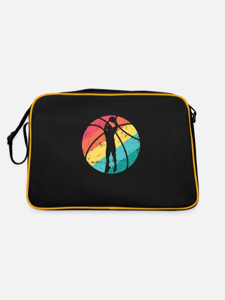 Basketball Ball Sports America Équipe des États-Unis - Sac Retro - noir/or - Dos