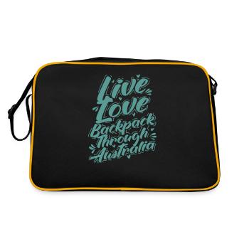 Live Love Backpack à travers l’Australie - Sac Retro - noir/or - Dos