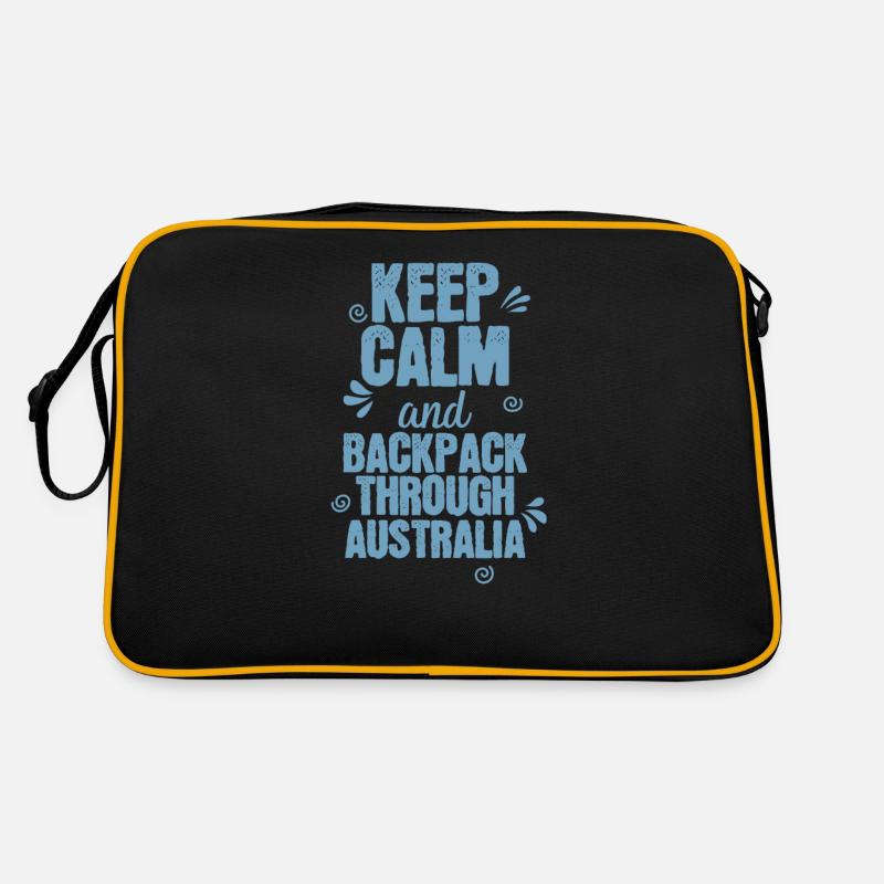 Keep Calm and Backpack through Australia Retro Bag