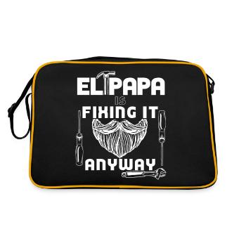 Elpapa le réparant de toute façon Beard Toolbox Set - Sac Retro - noir/or - Dos