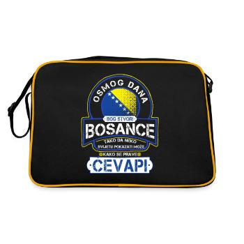 Bosanci i cevapi - Retro Tasche - Schwarz/Gold - Hinten