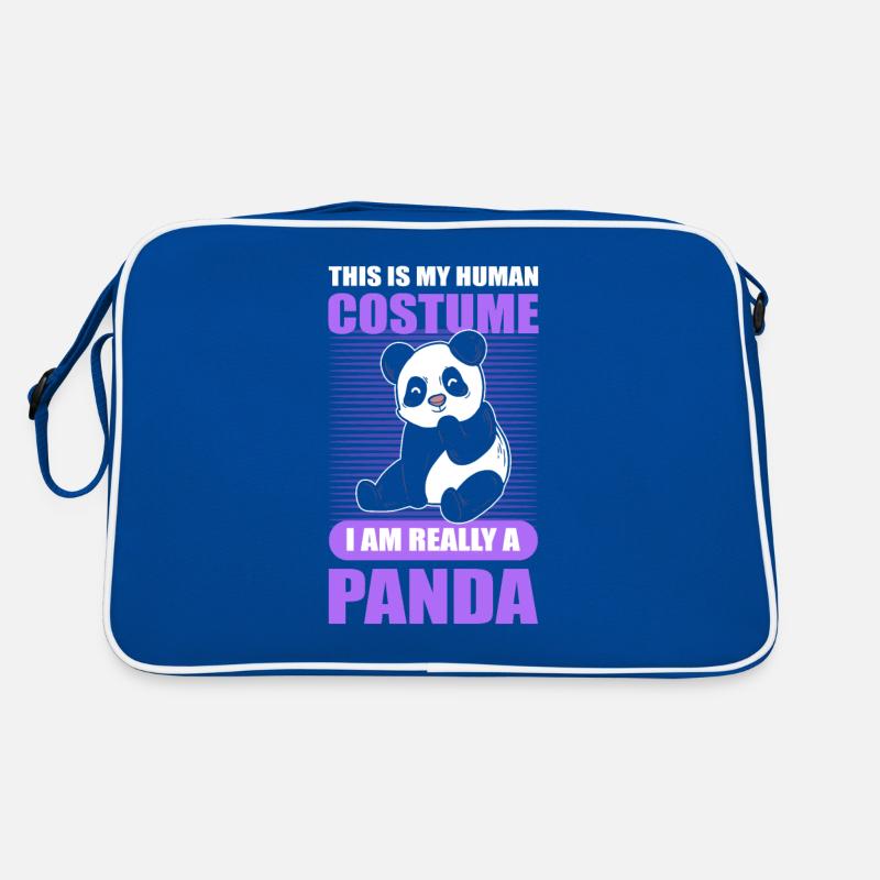 This Is My Human Costume I Am Really A Panda Retro Tasche