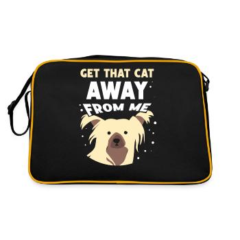 Take The Cat Away From Me Puppy Lover Dog - Retro Bag - black/gold - Back