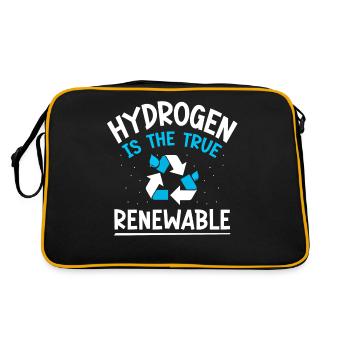 L’hydrogène est la véritable énergie renouvelable - Sac Retro - noir/or - Dos