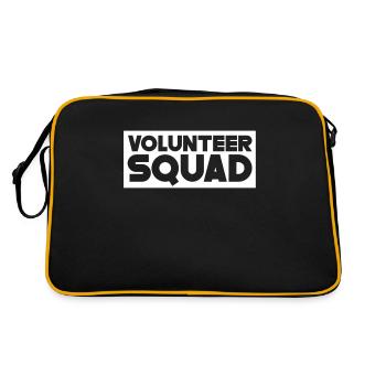 Ehrenamtliche Team Beruf Freiwilliger Freiwillig - Retro Tasche - Schwarz/Gold - Hinten