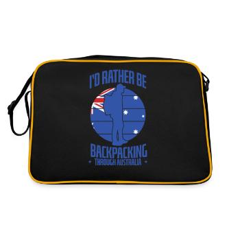 Je préfère faire de la randonnée à travers l’Australie - Sac Retro - noir/or - Dos