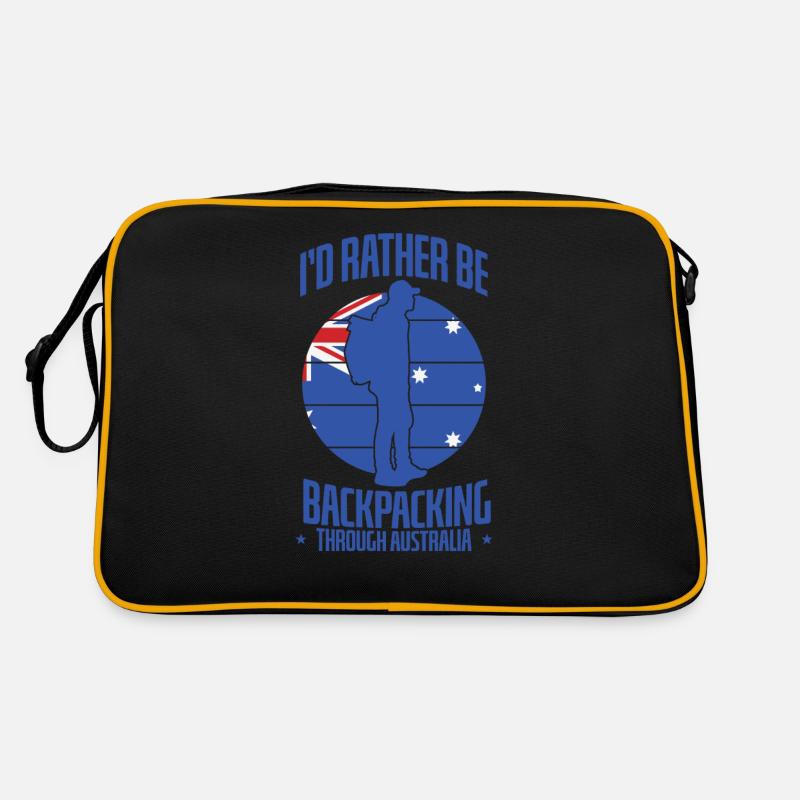 I'd rather be Backpacking through Australia Retro Bag