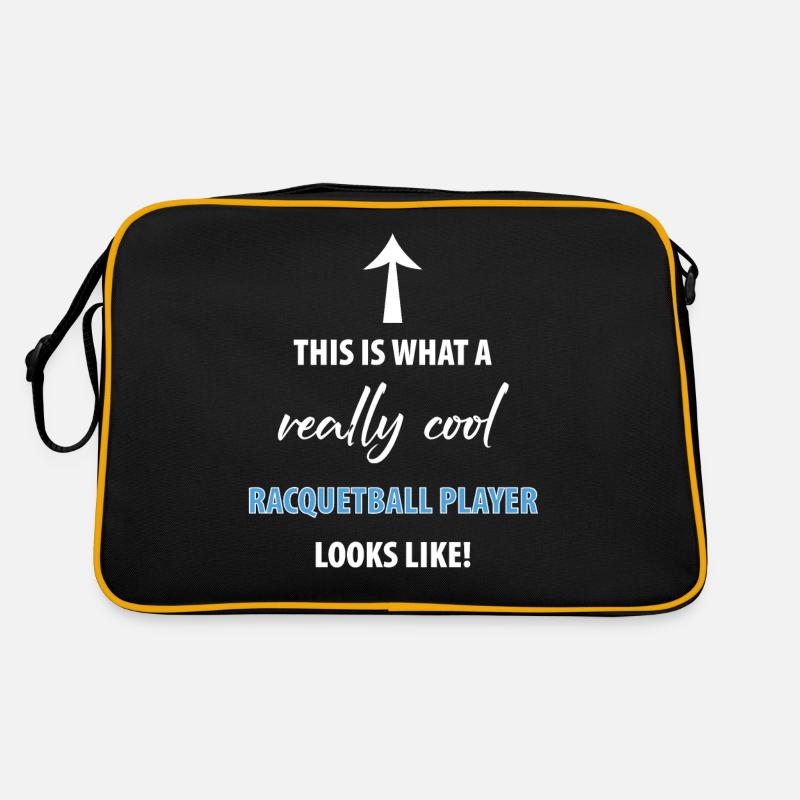this is what a really cool RACQUETBALL player look Retro Tasche