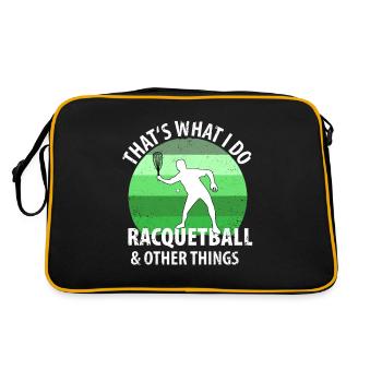thats what i do racquetball other things - Retro Bag - black/gold - Back