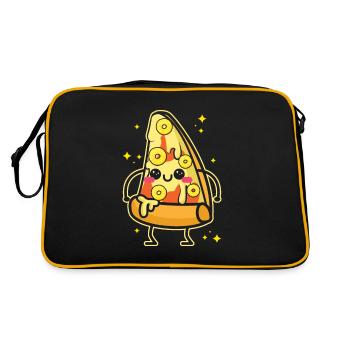 Pineapple -Pizza Kawaii Pineapple -Pizza Slice - Retro Bag - black/gold - Back
