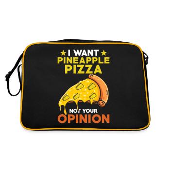 Je ne veux pas de pizza à l’ananas votre avis - Sac Retro - noir/or - Dos