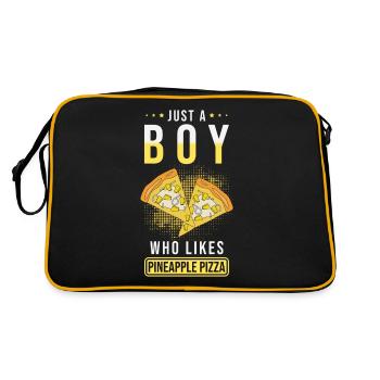 Juste un garçon qui aime la pizza à l’ananas - Sac Retro - noir/or - Dos