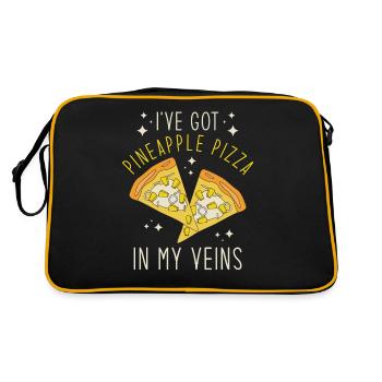 J’ai une pizza à l’ananas dans mes veines - Sac Retro - noir/or - Dos