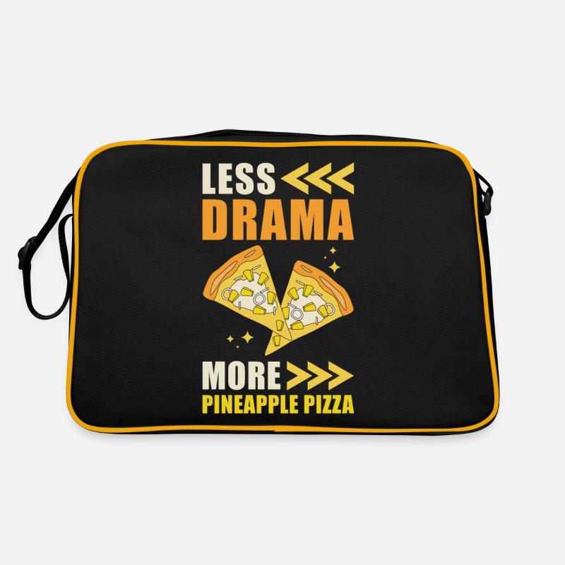Moins de drame Plus de pizza à l’ananas Sac Retro