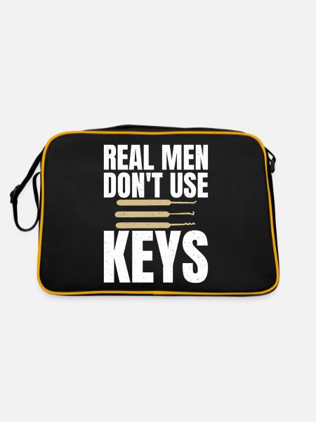 Serrurier Dicton Pour Hommes Femmes Serrurier - Sac Retro - noir/or - Dos