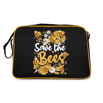 Sauvez les abeilles Apiculteur abeille douce et abeilles - Sac Retro - noir/or - Dos