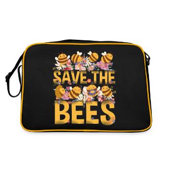 Sauvez les abeilles Apiculteur abeille douce et abeilles - Sac Retro - noir/or - Dos