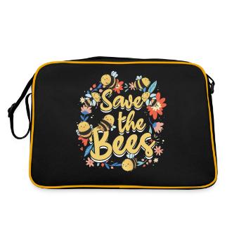 Sauvez les abeilles Apiculteur abeille douce et abeilles - Sac Retro - noir/or - Dos