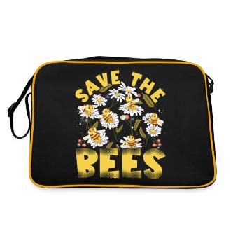 Sauvez les abeilles Apiculteur abeille douce et abeilles - Sac Retro - noir/or - Dos