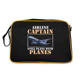 Airline Captain Funny Pilot In Command For An - Retro Bag - black/gold - Back
