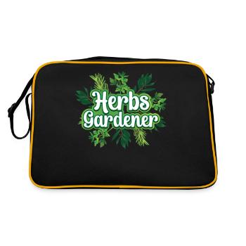Herb Gardener Herbalism Herb Garden Herb Herb - Retro Bag - black/gold - Back