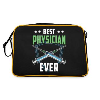 Der Beste Arzt Aller Zeiten Beruf Mediziner Doktor - Retro Tasche - Schwarz/Gold - Hinten