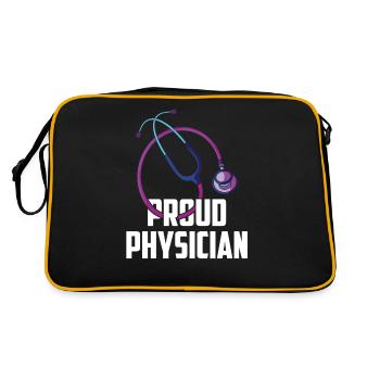 Proud Doctor Doctor Medical Profession - Retro Bag - black/gold - Back