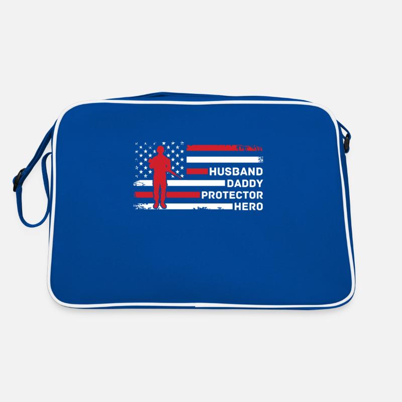 Papa Husband Protector Hero Policeman Retro Bag