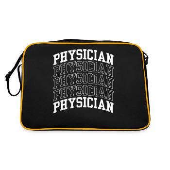 Arzt Medizin Mediziner Beruf Doktor - Retro Tasche - Schwarz/Gold - Hinten