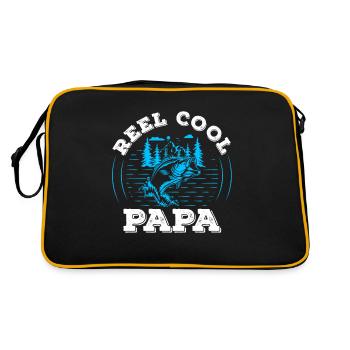 Rod Fisher Fish Retro-Fischer-Vati-Papa-Jagd - Retro Tasche - Schwarz/Gold - Hinten