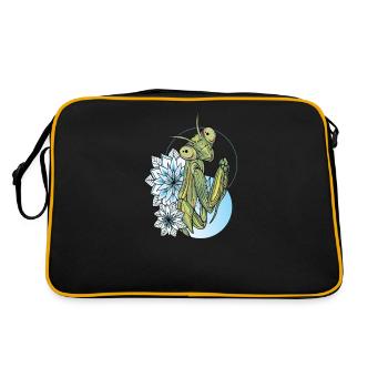 Mante religieuse I Mante Insect Motif - Sac Retro - noir/or - Dos