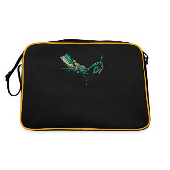Mante religieuse I Mante Insect Motif - Sac Retro - noir/or - Dos