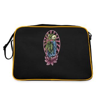Mante religieuse I Mante Insect Motif - Sac Retro - noir/or - Dos