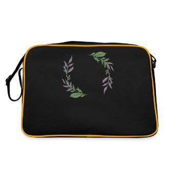 Lavender I Team Bride Fleur Couronne Mariage Boho - Sac Retro - noir/or - Dos
